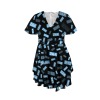 V-Neck Fitted Dress
