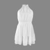 Custom Specialized Women's High Neck Sleeveless Off Shoulder Casual Dress