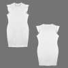 Custom Individualized Women's Ruffled Round Neck Bodycon Dress