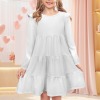 Custom Personalized Ruffle Long Sleeve Tiered Girls Dress