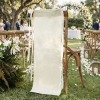 Cotton Linen Tapestry with Satin Ribbons 12x40inch|Ship From USA