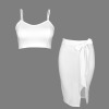 Custom Individualized Crop Cami Top & Tie Split Skirt Set