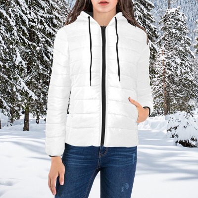 All-Over Print Women's Padded Hooded Jacket