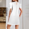 Custom Personalized Women's Puff Sleeve Keyhole Back Dress