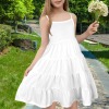 Custom Specialized Women's Spaghetti Strap Tiered Girls Dress