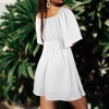 Custom Individualized Women's V-Neck Bowknot Casual Dress
