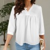 Custom Individualized Women's Half Sleeve V Neck Blouse