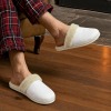 Custom Men's Fur Trim Thick-Sole Indoor Slippers
