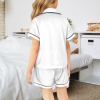 Custom Kid's Lapel Pocket Button Short Pajama Sets（placket designed separately）