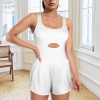 Custom Personalized Women's Sleeveless Cutout Cross Back Romper
