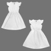 Custom Personalized Girls Sleeveless Ruffle Trim Dress