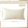 Linen Pillow Case 20x12inch (One Side, 2-Pack)|Ship From USA