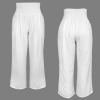 Custom Individualized Elastic High Waist Pocket Wide Leg Pants