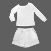 Custom Personalized Women's Slanted Shoulder Sweatshirt & Elastic Waist Shorts Set