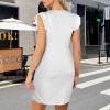 Custom Individualized Women's Ruffled Round Neck Bodycon Dress