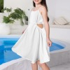 Girls Hollow-Out Spaghetti Strap Casual Dress
