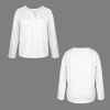 Custom Individualized Women's V Neck Button Long Sleeve T-Shirt
