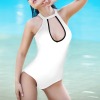 Custom Individualized Women's High Collar Hollow One Piece Swimsuit