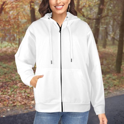 All-Over Print Women's Fleece Lined Zip-Up Hoodie