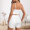 Custom Individualized Women's Backless Crop Cami Top & High Waist Drawstring Shorts Set