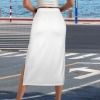 Custom Individualized Women's High Waist Maxi Split Skirt