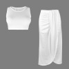 Custom Personalized Women's Crop Tank Top & High Waist Skirt Sets
