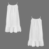 Custom Personalized Women's Spaghetti Strap Ruffle Hem Girls Dress