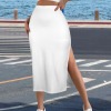 Custom Individualized Women's High Waist Maxi Split Skirt