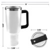 Custom 40oz Tumbler with Black Handle
