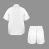 Custom Individualized Open Front Blouse Top & Drawstring Waist Shorts Set