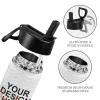 Custom Kids Stainless Water Bottle with Folding Straw(12oz)