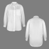 Custom Personalized Women's Long Sleeve Button Down Pocket Shirts
