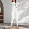 Custom Personalized Women's Long Sleeve Zip Front Jumpsuit
