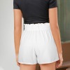 Custom Individualized Women's Tie Front Pleated High Waist Pocket Shorts