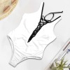 Custom Specialized Women's Lace-up Front One Piece Swimsuit