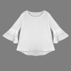 Custom Personalized Women's Crew Neck Layered Flare Sleeve Blouse