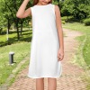 Custom Personalized Girls Sleeveless Slit Hem Vest Dress