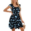 Square-Neck Ruffled Backless Dress