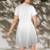 Custom Personalized Women's Short Sleeve V-Neck Wrap Pocket Casual Dress