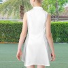 Custom Personalized Women's Sleeveless Lapel Zipper Girls Active Dress & Pocket Shorts Set-Wholesale