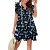 Lotus-Leaf Sleeve Dress