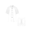 All-Over Print Women's V-neck Button Short Sleeve Pajama Sets 11
