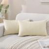 Linen Pillow Case 20x12inch (One Side, 2-Pack)|Ship From USA