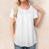 Custom Personalized Women's Round Neck Pleated T-Shirts