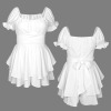 Custom Personalized Women's Off Shoulder Strappy Ruffle Hem Romper
