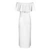 All-Over Print Women's Off-the-Shoulder Ruffled Maxi Dress