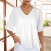 Custom Individualized Women's V-Neck Ruffle Puff Sleeve T Shirts