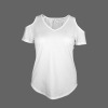 Custom Individualized Women's V-Neck Cold Shoulder T-Shirts