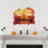 Wooden Halloween Door Sign with Light