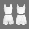 Custom Personalized Women's Crew Neck Tank Top & Drawstring Pocket Shorts Set